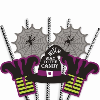 Big Dot Of Happiness Happy Halloween - Paper Straw Decor - Witch Party Striped Decorative Straws - Set Of 24 6 Big Dot Of Happiness Happy Halloween - Paper Straw Decor - Witch Party Striped Decorative Straws - Set Of 24 - Image 4