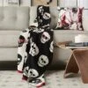 Mina Victory Halloween Skull 50" X 60" Black/White Throw Blanket -Home Decor Store GUEST 8c0f7728 4483 4575 84d1 2c43826b42ab