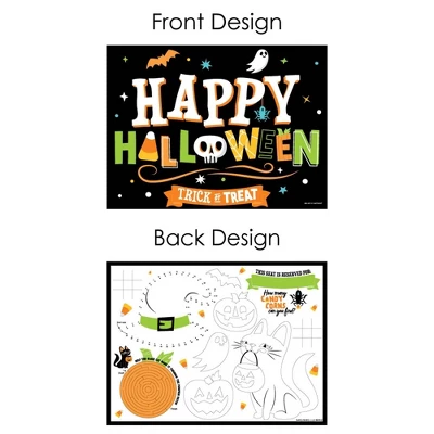 Big Dot Of Happiness Jack-O'-Lantern Halloween - Paper Kids Halloween Party Coloring Sheets - Activity Placemats - Set Of 16 6 Big Dot Of Happiness Jack-O'-Lantern Halloween - Paper Kids Halloween Party Coloring Sheets - Activity Placemats - Set Of 16 - Image 4