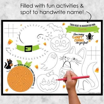 Big Dot Of Happiness Jack-O'-Lantern Halloween - Paper Kids Halloween Party Coloring Sheets - Activity Placemats - Set Of 16 3 Big Dot Of Happiness Jack-O'-Lantern Halloween - Paper Kids Halloween Party Coloring Sheets - Activity Placemats - Set Of 16