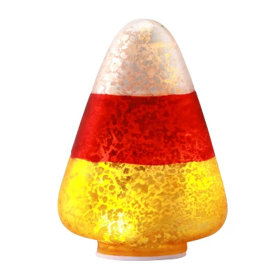 Mr. Halloween Mercury Glass LED Candy Corn Lights - 5"- Set Of 3 4 Mr. Halloween Mercury Glass LED Candy Corn Lights - 5"- Set Of 3 - Image 2