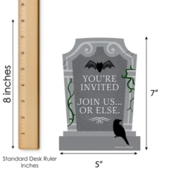 Big Dot Of Happiness Creepy Cemetery - Shaped Fill-In Invitations - Spooky Halloween Tombstone Party Invitation Cards With Envelopes - Set Of 12 -Home Decor Store GUEST 99bf79c8 cd31 48c8 b744 9b73a14adcdd