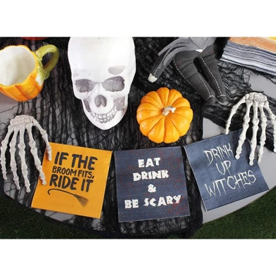 Blue Panda 150-Pack Halloween Disposable Cocktail Lunch Paper Napkins Party Supplies, 3 Designs 4 Blue Panda 150-Pack Halloween Disposable Cocktail Lunch Paper Napkins Party Supplies, 3 Designs - Image 2