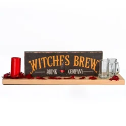 National Tree Company 24" Halloween "Witches Brew" Wood Wall Sign -Home Decor Store GUEST 9d9678e3 b41b 4065 8225 a6bba4d45c79