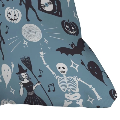 16"x16" Julia Madoka Halloween Night Fever Square Throw Pillow Blue - Deny Designs 4 16"x16" Julia Madoka Halloween Night Fever Square Throw Pillow Blue - Deny Designs - Image 2