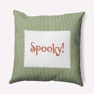 16"x16" Halloween Spooky Ticking Square Throw Pillow - E By Design 9 16"x16" Halloween Spooky Ticking Square Throw Pillow - E By Design - Image 7