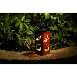 Techko Maid LED Solar 10.8" Portable Halloween Cut Out Decorative Outdoor Lantern Clear -Home Decor Store GUEST b1ef3b23 6678 486f b21f 25cabe535bf1