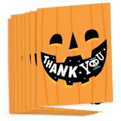 Big Dot Of Happiness Jack-O'-Lantern Halloween - Kids Halloween Party Thank You Cards (8 Count)