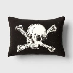 Oversize Skull And Crossbones Woven Cotton Lumbar Halloween Throw Pillow Black - Threshold™ 11 Oversize Skull And Crossbones Woven Cotton Lumbar Halloween Throw Pillow Black - Threshold™ -Home Decor Store GUEST b45186ba 7db4 4537 829f d4aedfe091ea
