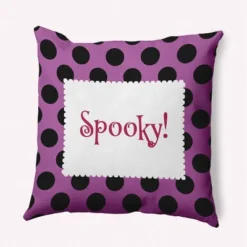 16"x16" Halloween 'Spooky' Dots Square Throw Pillow - E By Design -Home Decor Store GUEST b9d963f3 1936 4a60 852f 45916c08e3e0