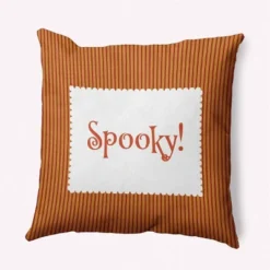 16"x16" Halloween Spooky Ticking Square Throw Pillow - E By Design 15 16"x16" Halloween Spooky Ticking Square Throw Pillow - E By Design -Home Decor Store GUEST bcc38f25 96a9 43a7 8b02 507a7f98b34e
