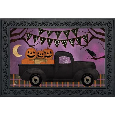 Briarwood Lane Halloween Truck Doormat Jack O'Lanterns Indoor / O 3 Briarwood Lane Halloween Truck Doormat Jack O'Lanterns Indoor / O