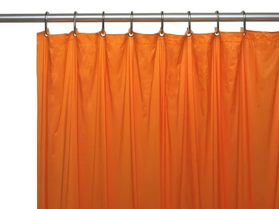 Kate Aurora Hotel Collection Heavyweight Pumpkin Orange Halloween PEVA Shower Curtain Liner - 72 In. W X 72 In. L 3 Kate Aurora Hotel Collection Heavyweight Pumpkin Orange Halloween PEVA Shower Curtain Liner - 72 In. W X 72 In. L