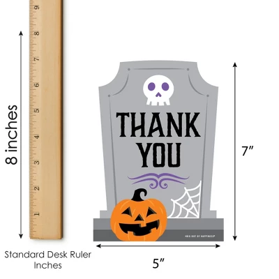 Big Dot Of Happiness Cute And Colorful Tombstones - Shaped Thank You Cards - Kids Halloween Party Thank You Note Cards With Envelopes - Set Of 12 6 Big Dot Of Happiness Cute And Colorful Tombstones - Shaped Thank You Cards - Kids Halloween Party Thank You Note Cards With Envelopes - Set Of 12 - Image 4