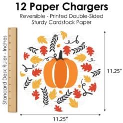 Big Dot Of Happiness Fall Pumpkin - Halloween Or Thanksgiving Party Round Table Decorations - Paper Chargers - Place Setting For 12 -Home Decor Store GUEST ce1e0d21 6fe8 449c ab9b 328dca62e4fa