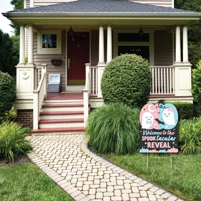 Big Dot Of Happiness Boo-y Or Ghoul - Party Decorations - Halloween Gender Reveal Party Welcome Yard Sign 4 Big Dot Of Happiness Boo-y Or Ghoul - Party Decorations - Halloween Gender Reveal Party Welcome Yard Sign - Image 2