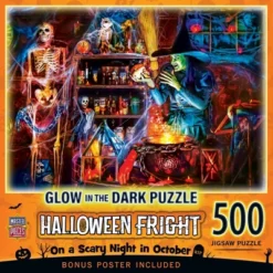 MasterPieces 500 Piece Glow In The Dark Halloween Puzzle - A Dark Brew
