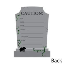 Big Dot Of Happiness Creepy Cemetery - Shaped Fill-In Invitations - Spooky Halloween Tombstone Party Invitation Cards With Envelopes - Set Of 12 -Home Decor Store GUEST db4ef28a 166e 4e52 adc5 6271faa1c39e