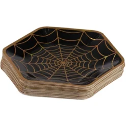 Blue Panda 50 Pack Halloween Black Spider Web Disposable Paper Plates Party Supplies, 9 X 8 In -Home Decor Store GUEST dc01bb5b ab1e 40a8 9c0e 1cb6588f5ea6