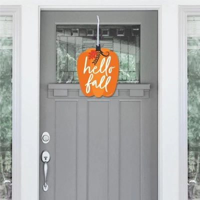 Big Dot Of Happiness Fall Pumpkin - Hanging Porch Halloween Or Thanksgiving Party Outdoor Decorations - Front Door Decor - 1 Piece Sign 3 Big Dot Of Happiness Fall Pumpkin - Hanging Porch Halloween Or Thanksgiving Party Outdoor Decorations - Front Door Decor - 1 Piece Sign