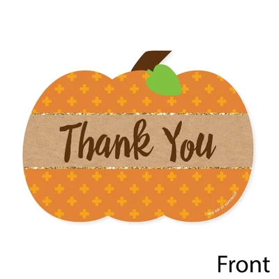 Big Dot Of Happiness Pumpkin Patch - Shaped Thank You Cards - Fall, Halloween Or Thanksgiving Party Thank You Note Cards With Envelopes - Set Of 12 4 Big Dot Of Happiness Pumpkin Patch - Shaped Thank You Cards - Fall, Halloween Or Thanksgiving Party Thank You Note Cards With Envelopes - Set Of 12 - Image 2