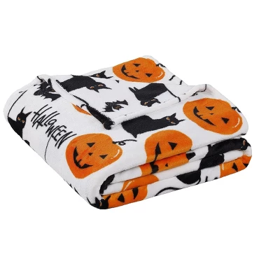 Kate Aurora Ultra Soft & Plush Oversized Halloween Spooky Cats, Bats & Jack O' Lanterns Accent Throw Blanket - 50 In. W X 70 In. L 3 Kate Aurora Ultra Soft & Plush Oversized Halloween Spooky Cats, Bats & Jack O' Lanterns Accent Throw Blanket - 50 In. W X 70 In. L