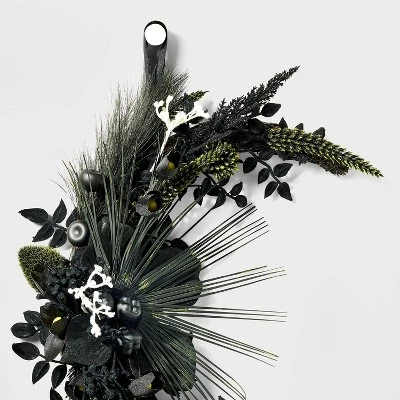 Faux Floral Moon Halloween Wreath - Hyde & EEK! Boutique™ 4 Faux Floral Moon Halloween Wreath - Hyde & EEK! Boutique™ - Image 2