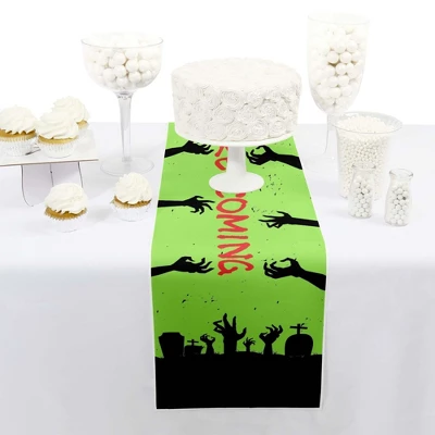 Big Dot Of Happiness Zombie Zone - Petite Halloween Or Birthday Zombie Crawl Party Paper Table Runner - 12 X 60 Inches 2 Big Dot Of Happiness Zombie Zone - Petite Halloween Or Birthday Zombie Crawl Party Paper Table Runner - 12 X 60 Inches