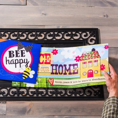 Evergreen Indoor Outdoor Doormat Bundle Set Of 5 - Frame And 4 Welcome Seasonal Inserts Halloween Pumpkin Gnome Gather Harvest Thanksgiving 8 Evergreen Indoor Outdoor Doormat Bundle Set Of 5 - Frame And 4 Welcome Seasonal Inserts Halloween Pumpkin Gnome Gather Harvest Thanksgiving - Image 6