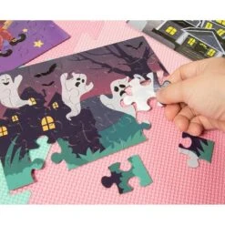 36-Pack Halloween Jigsaw Puzzles For Kids Party Favor, Toddlers Toy Puzzle Gift, 6 Designs, 5.5" X 8", 28pc