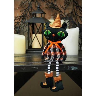 Gallerie II Cat Halloween Dangle Leg Shelf Sitter Figure Decor 5 Gallerie II Cat Halloween Dangle Leg Shelf Sitter Figure Decor - Image 3