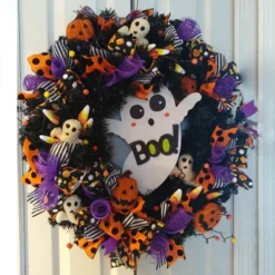 Northlight 24" Black Colorado Spruce Artificial Halloween Wreath, 24-Inch, Unlit -Home Decor Store GUEST eb2e5b1f 77f9 4518 9652 f7b357eb43ad