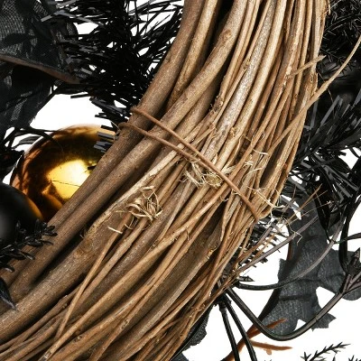 National Tree Company 24" Halloween Wreath With Ball Ornaments 5 National Tree Company 24" Halloween Wreath With Ball Ornaments - Image 3