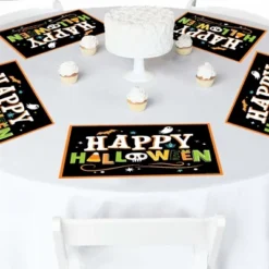 Big Dot Of Happiness Jack-O'-Lantern Halloween - Party Table Decorations - Kids Halloween Party Placemats - Set Of 16