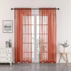 Kate Aurora 2 Piece Halloween Spooky Harvest Themed Pumpkin Spice Colored Rod Pocket Sheer Voile Window Curtain Panels -Home Decor Store GUEST f65e111d 9d07 4a7c 8cd9 f13ab8923142