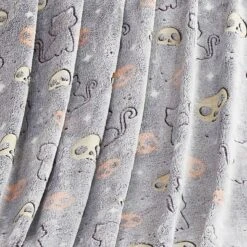 50"x70" Oversized Glow In The Dark Skelly Cats Plush Halloween Throw Blanket - VCNY Home -Home Decor Store GUEST f8b3f141 999f 4fdc 9634 b3b8f6ae88e7