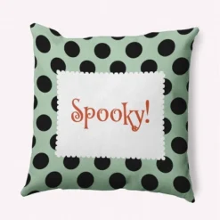16"x16" Halloween 'Spooky' Dots Square Throw Pillow - E By Design -Home Decor Store GUEST fcdb2ae8 f75f 44e8 b67b a6d12b31ffe7